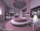 Интерьер гламурной спальни