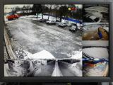Монитор с изображением с 8 камер видеонаблюдения
