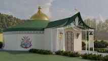 Визуализация декоративной юрты для базы отдыха