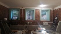 Устройство откосов из гкл, в стадии ремонта