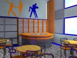 Визуализация помещений танцевального клуба. Кафе