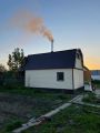Монтаж проф настила на кровлю,установка печи