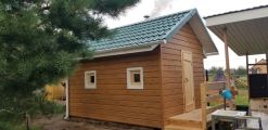 Фото нашей работы по строительству БАНИ.

▪Баня 3 на 4
▪Кровля из металлочерепицы
▪Утепление фасада 150 мм.
▪Внутренняя отделка стен из сосны, потолок из липы.
▪Печка.
▪Фундамент ленточный.

Стоимость: 320 000₽
