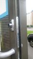 Установка замка Abloy на алюминиевую дверь