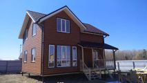 Каркасный дом 7х8, 1.5 этажа.
Стены, кровля утеплением 150
Под. Ключ с внутренней отделкой.
