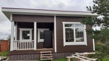 Каркасный дом 6х8 с односкатной крышей.