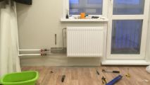 Установка радиатора отопления с терморегулятором