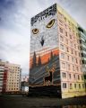 Роспись на стене жилого дома в г.Норильск
