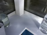 Монтаж подоконника с обходом проф трубы 