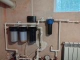 Переделка старой системы с монтажом трех колб очистки переносом молаго фильтра и разводкой труб по подвалу 16 метров 8000