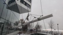Подъём негабаритных грузов веревками