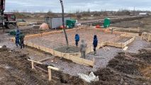 Заливка фундаментальной плиты