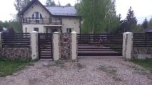 Откатные ворота с калиткой