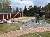 Строили клейник домик и укладка брусчатки фундамент от нуля