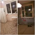 Ремонт кухни, представлено фото до и после ремонта