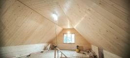 Обшивка вагонкой мансарду