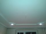 Потолок из ГКЛ, шпатлевка, покраска+разводка электроточек