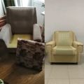 Кресло возрастом 35 лет. Перетяжка кресел и замена поролона.