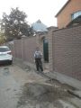 Строительство  забора из прессованного кирпича