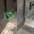 На фото результат работы с зеркалом с подсветкой, на котором произведен ремонт скола, посредством ювелирной шлифовки и полировки.