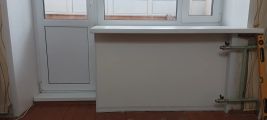 Отделка пространства под батарею отопления.