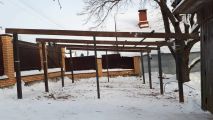 Монтаж навеса для хозяйственных нужд