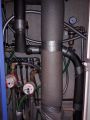 Разводка горячей и холодной воды в квартире, вид из тех шкафа. Трубы Рехау.