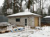 Строительство гаража 42м2 с вальмовой крышей с металлочерепицей