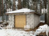 Строительство гаража 42м2 с вальмовой крышей