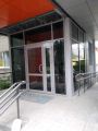 Установка входной группы из фасадной системы в станции скорой медицинской помощи
