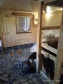 Демонтаж сгнившего пола в бани и его реконструкция.