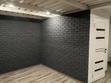 покраска валиком и кистью, материал - декоративный кирпич
