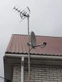 Установка трубостойки для приема спутникого сигнала DVB S2
и приема эфирного цифрового сигнала DVB T2 (д.Разметелево)