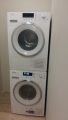 Установка стиральной и сушильной машины Miele в колонну на монтажный комплект Miele