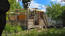 Восстановление беседки после обрушения кровли