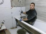 Укладка плитки на стены в ванной комнате