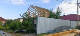Монтаж кровли двухскатной крыши