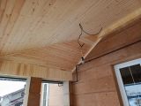 Монтаж сложного потолка из вагонки