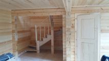 Двух этажный дом  из клеенного брусса .Шлифовка внутриенняя  электрика  ,ламинад,покраска,разводка воды по дому.