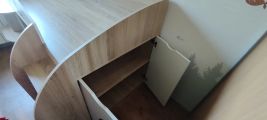 сборка кровать-чердак + комод