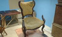 Антикварное кресло конец 19 века до реставрации 