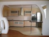 Установка перегородок в квартире студии, ремонт кухни