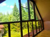 Остекление лоджии загородного дома