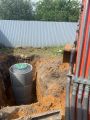 Септик из бетонных колец. Канализация. Выгребная яма. Дренажный колодец.