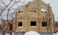 рубка сруба из бревна , из бруса, из профилированного брус