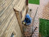 Зачистка и покраска дома из клееного бруса