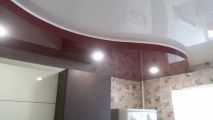 натяжной потолок в два уровня