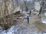 Установка винтовых свай для пристройки к дому