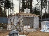 Строительство гаража 42м2 с вальмовой крышей