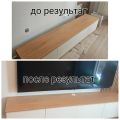 Навеска Тумба: под телевизор.
Нужно сделать 2 аккуратных отверстия коронкой по дереву в корпусной ТВ-тумбе (тумба дорогая, важна аккуратность, без сколов на поверхности):